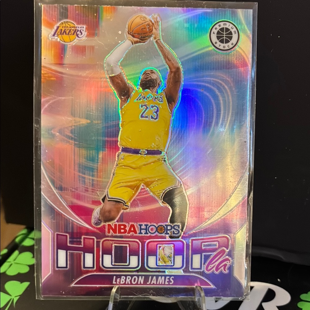 Panini Hoops LeBron James Lakers Card - Purple and Yellow